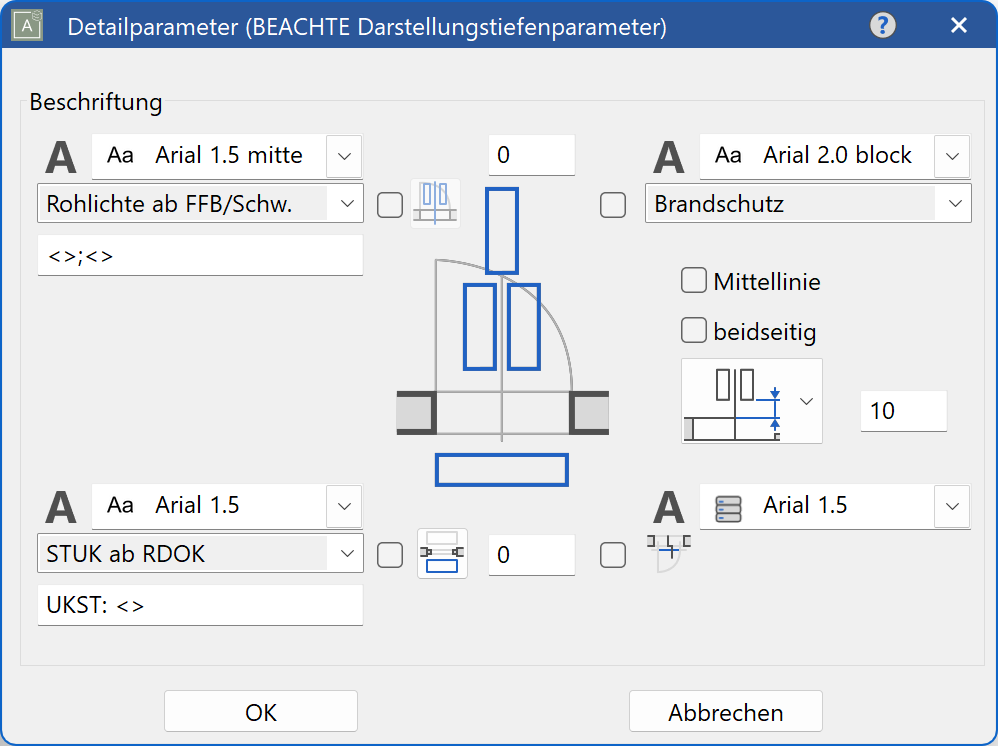 labelling-parameter-menu
