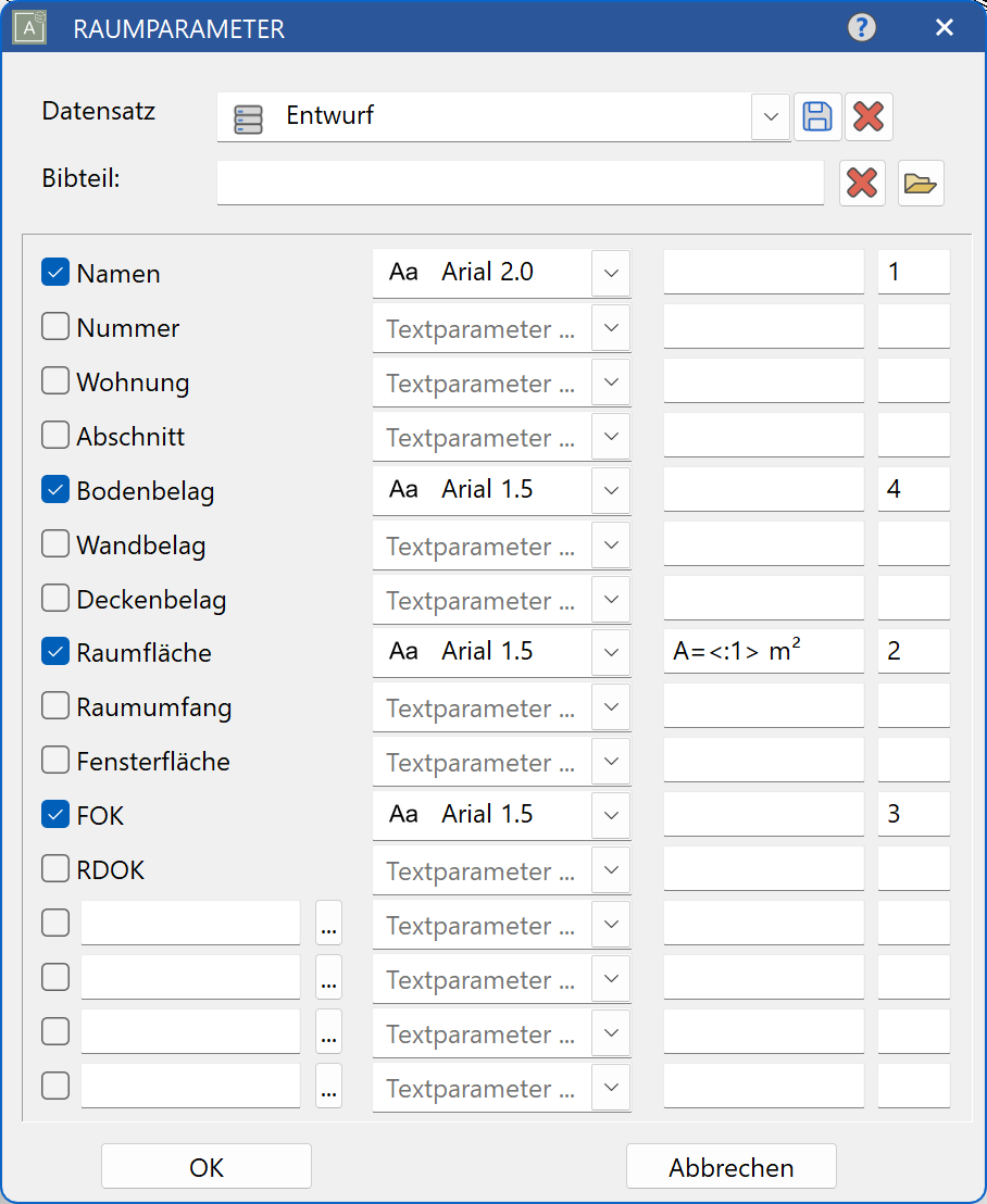 room-labelling-parameter-menu
