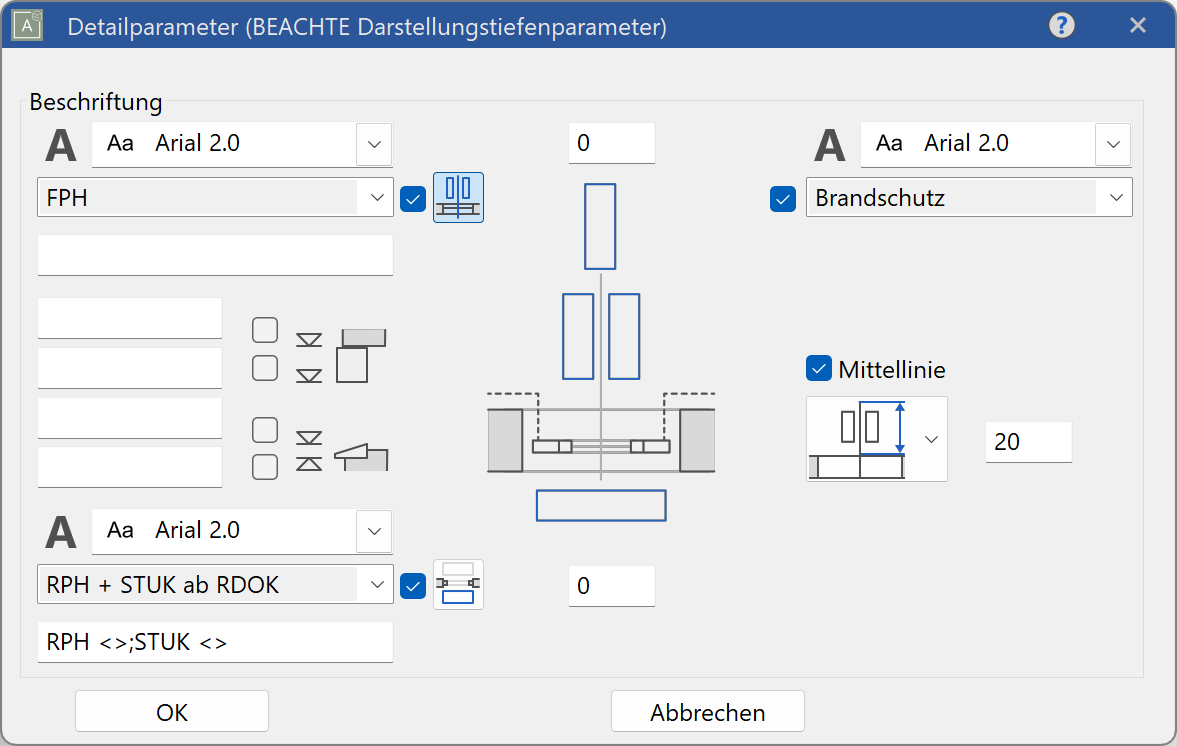 labelling-parameter-menu
