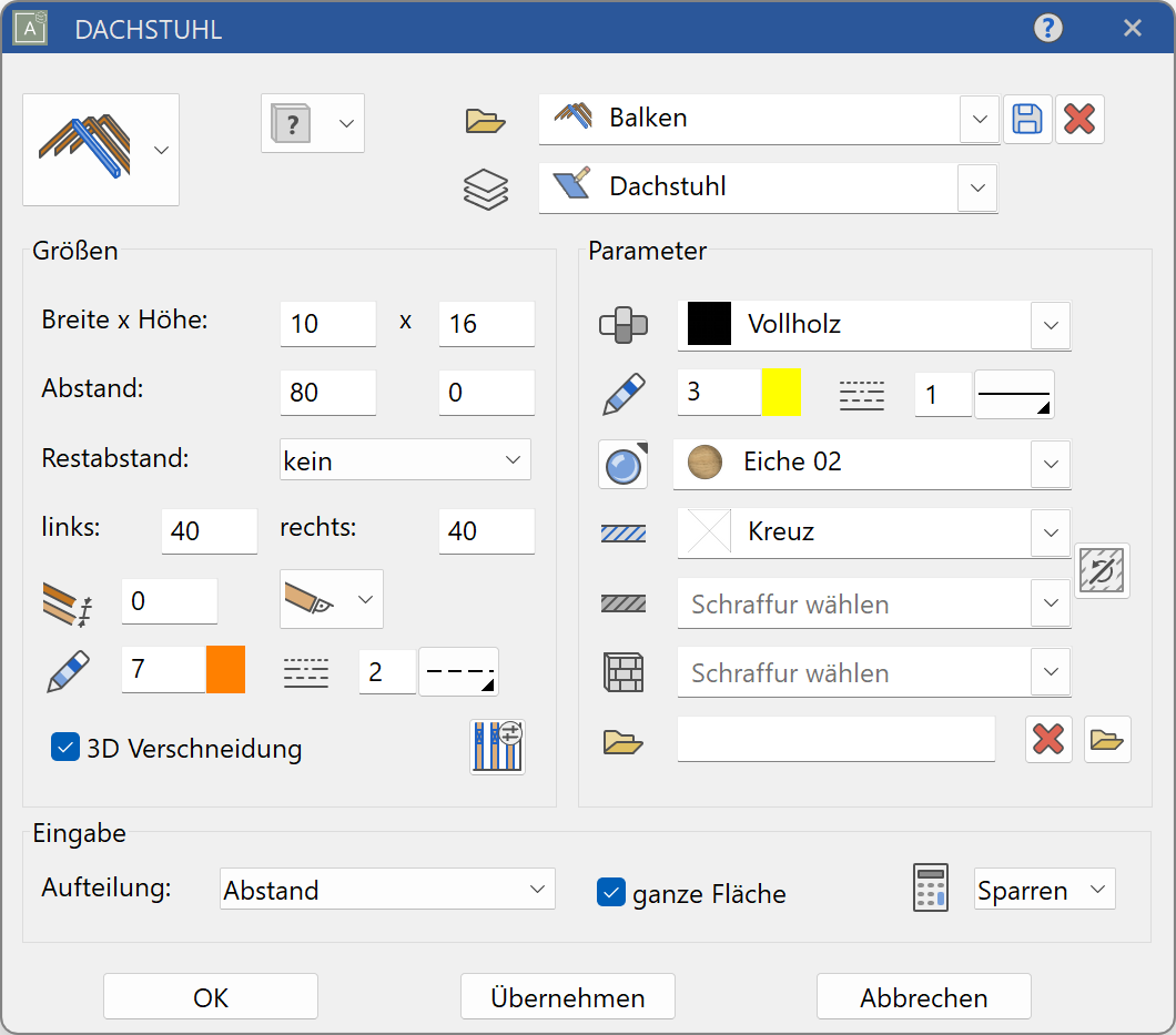 truss-parameter-menu