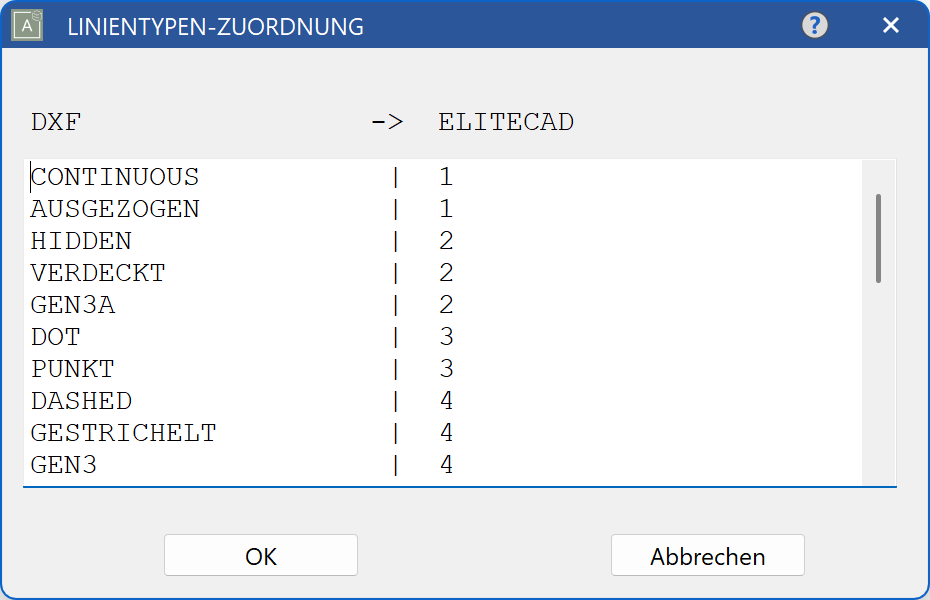 line-type-assignment-table