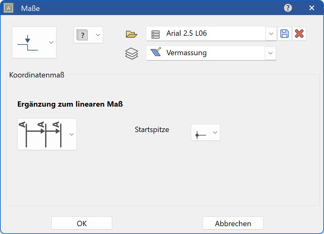 dimension-coordinate-parameter-menu