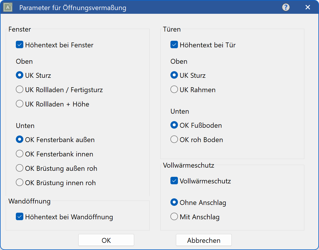 parameter-for-opening-dimension