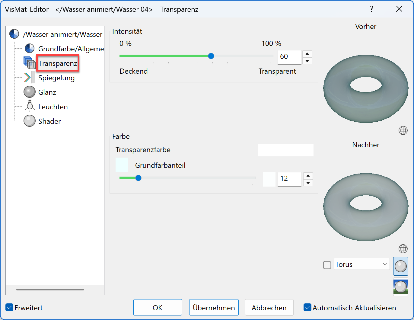 transparency-parameters-menu