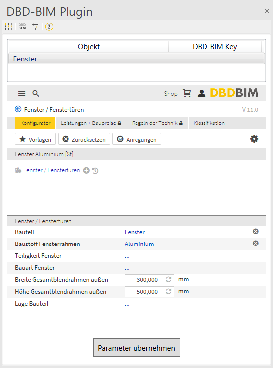 dbd-bim-window-parameters