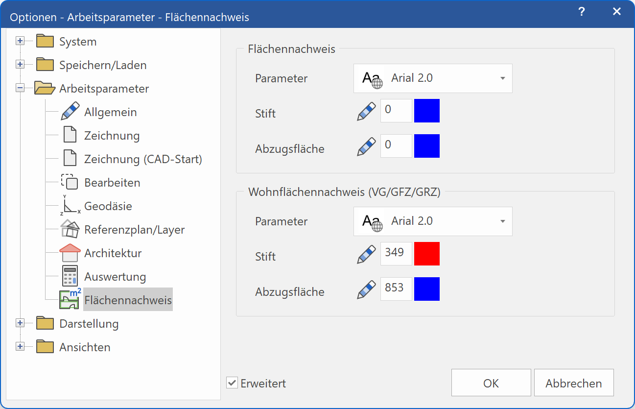 work-parameters-area-verification-menu