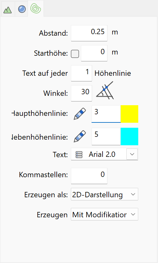 height-line-parameters