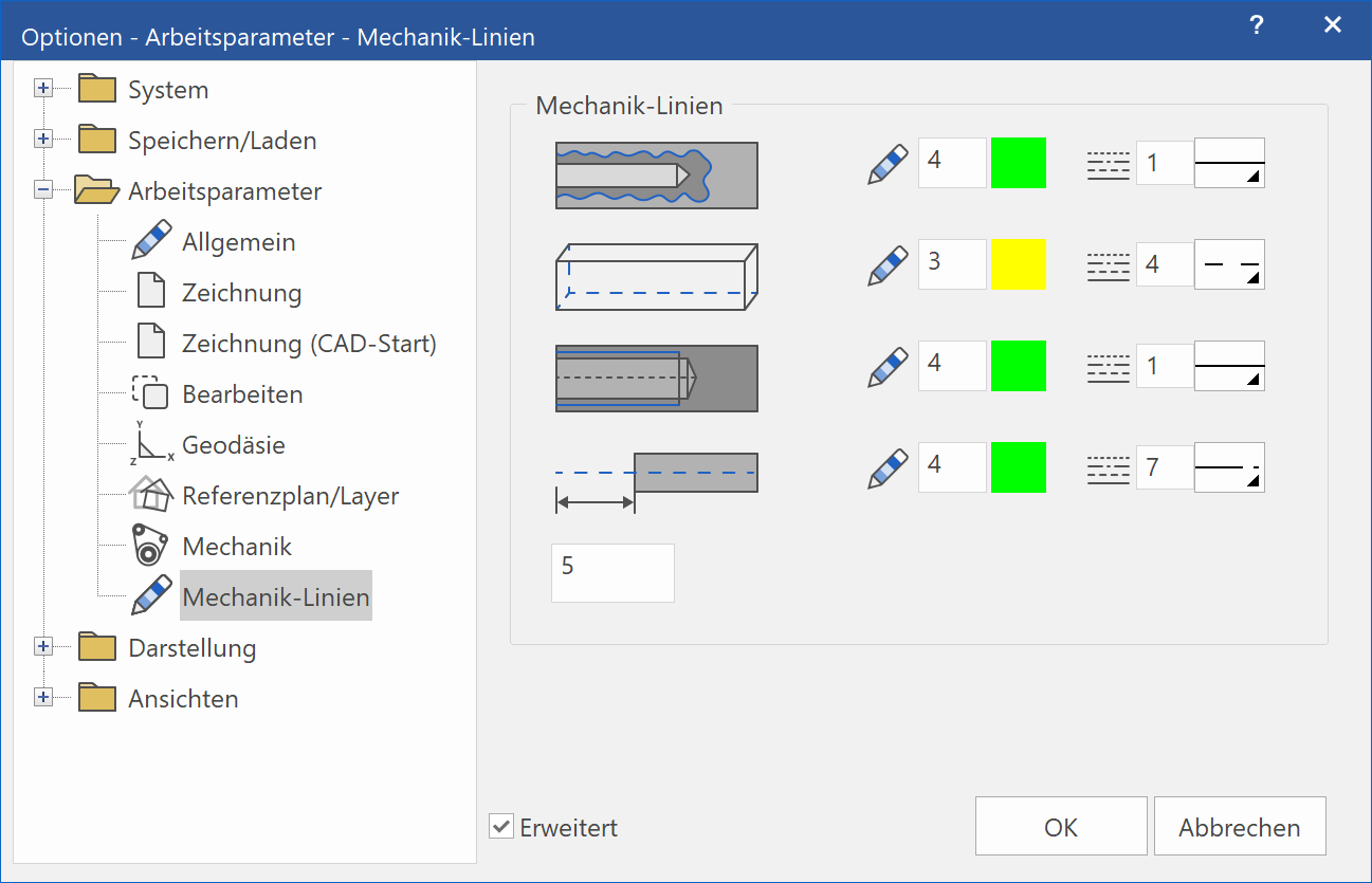 work-parameters-mechanics-lines-menu