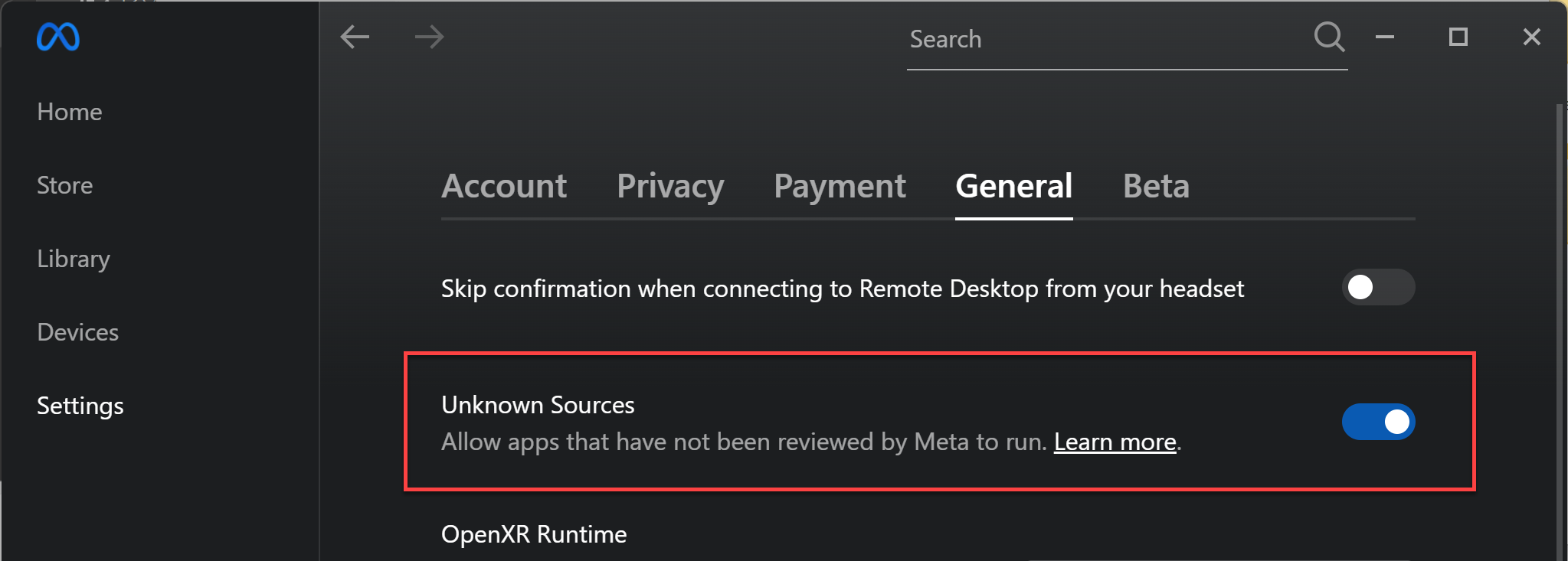 meta-unknown-sources