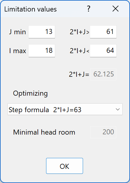 stair-parameter-limitation-values
