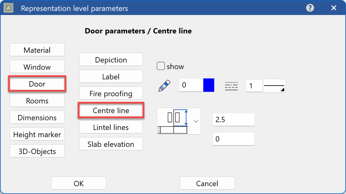 rep-level-parameter-door-centre-line