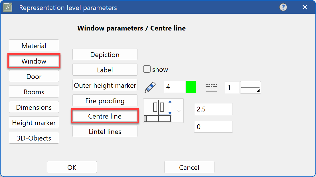 rep-level-parameter-windows-centre-line