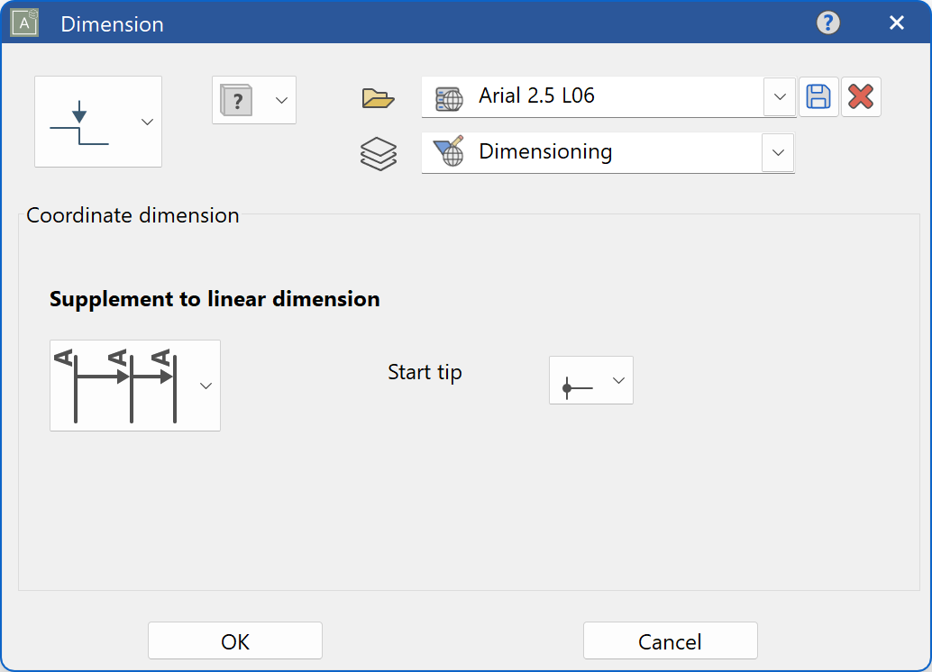 dimension-coordinate-parameter-menu
