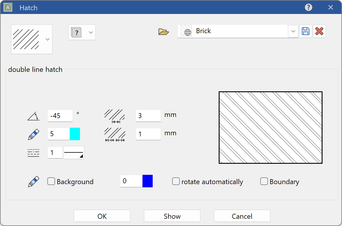 double-line-hatch-parameters