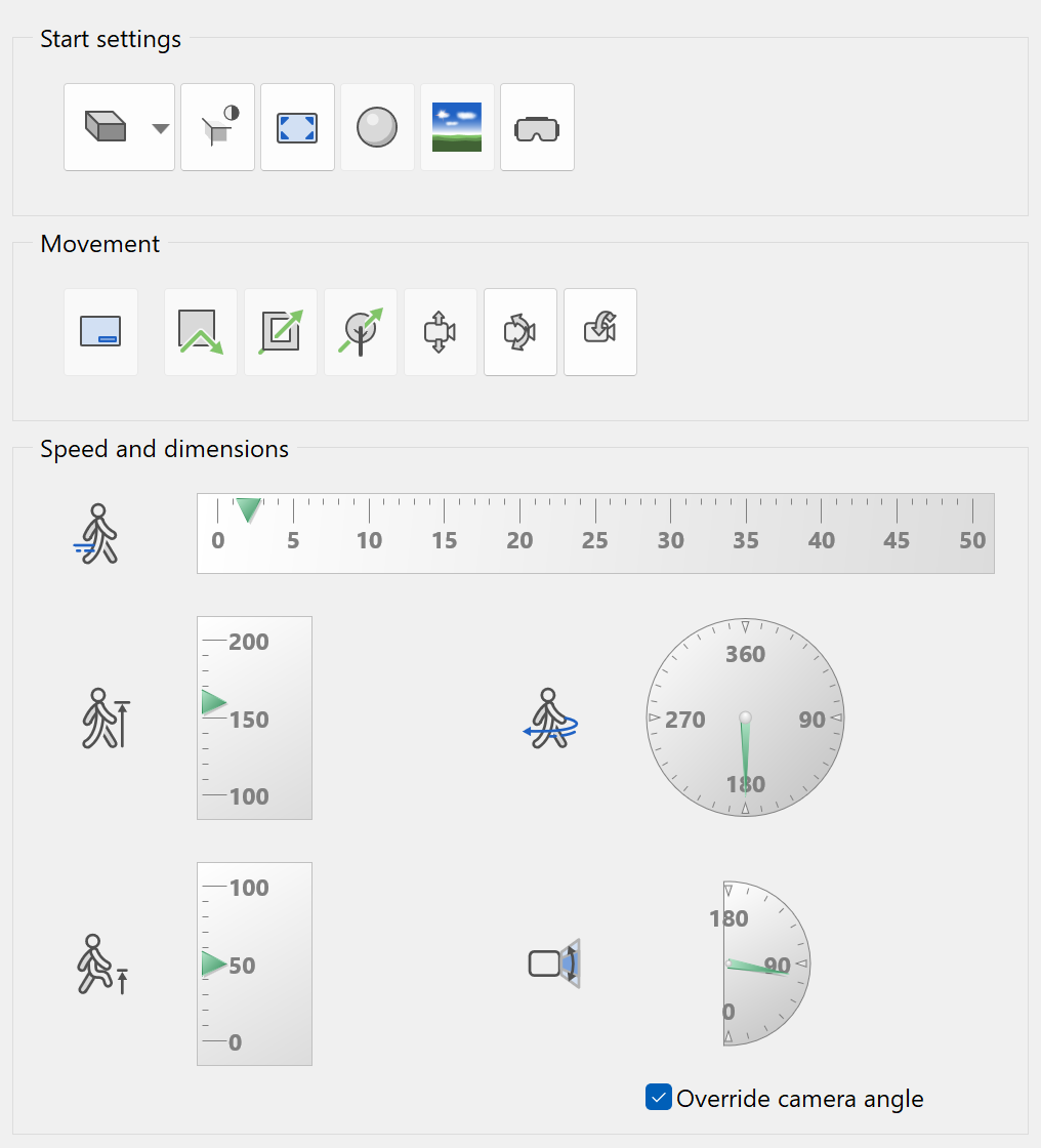 walking-mode-parameter-menu