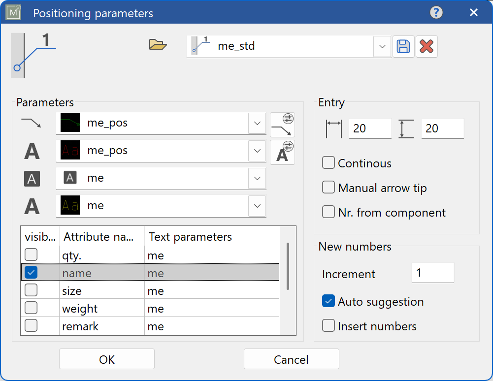 positioning-parameter-menu