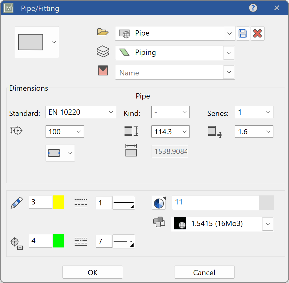 fittings-parameter-menu