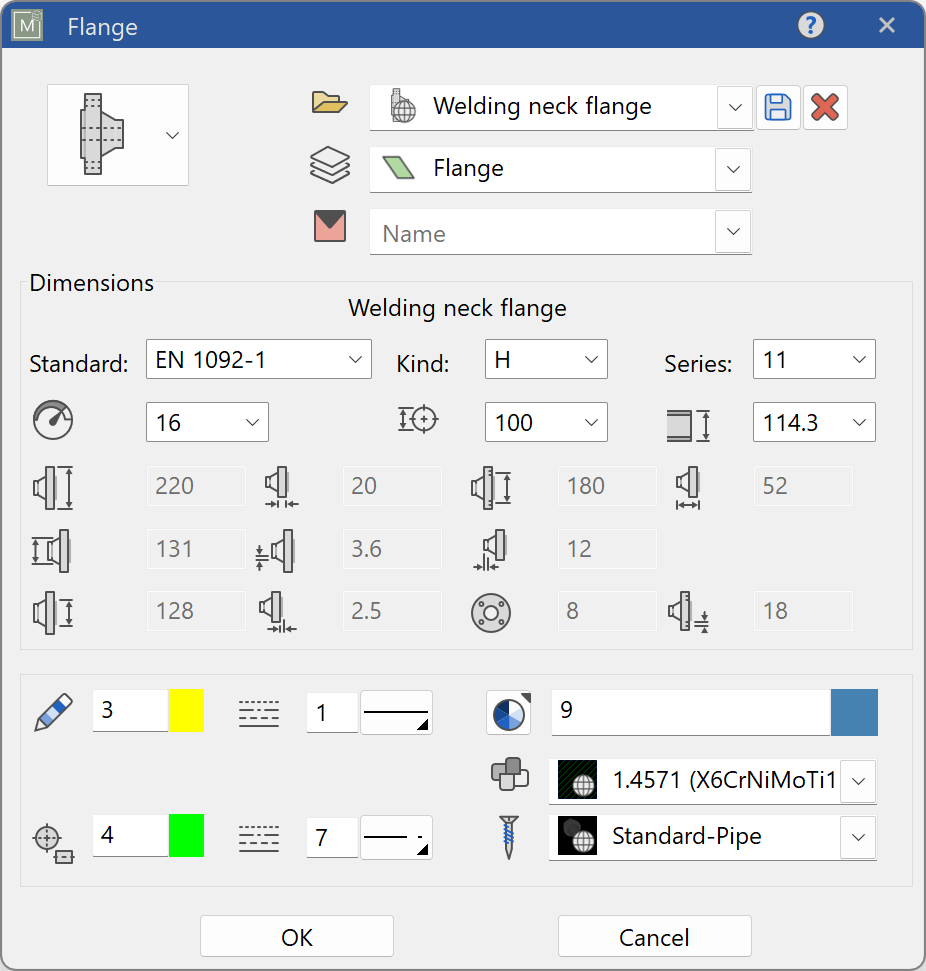 flange-parameter-menu