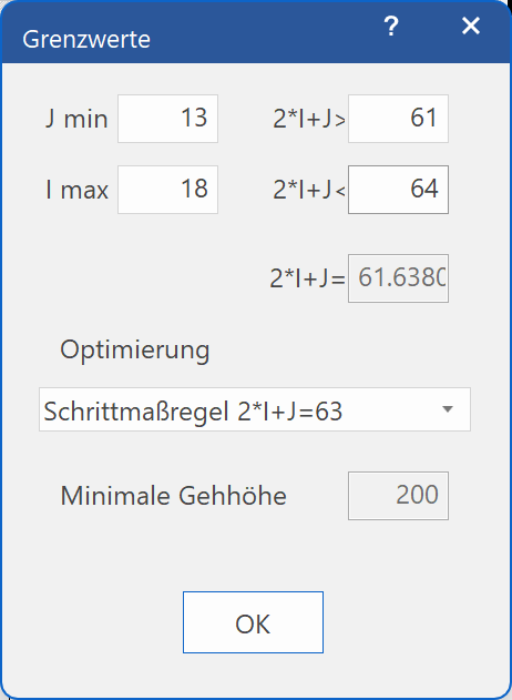 stair-parameter-limitation-values