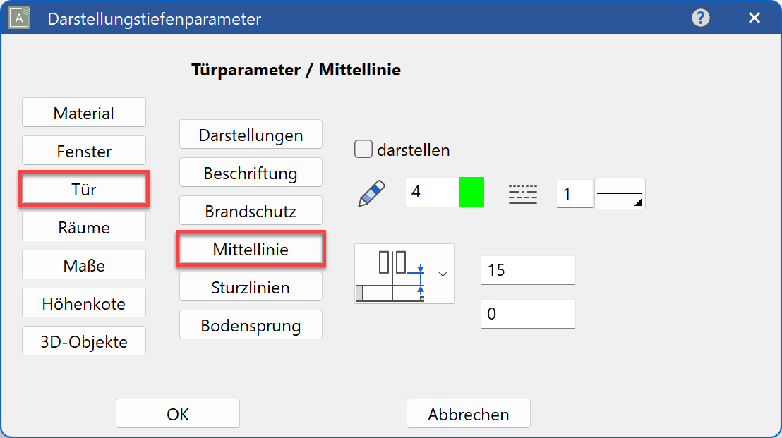 rep-level-parameter-door-centre-line