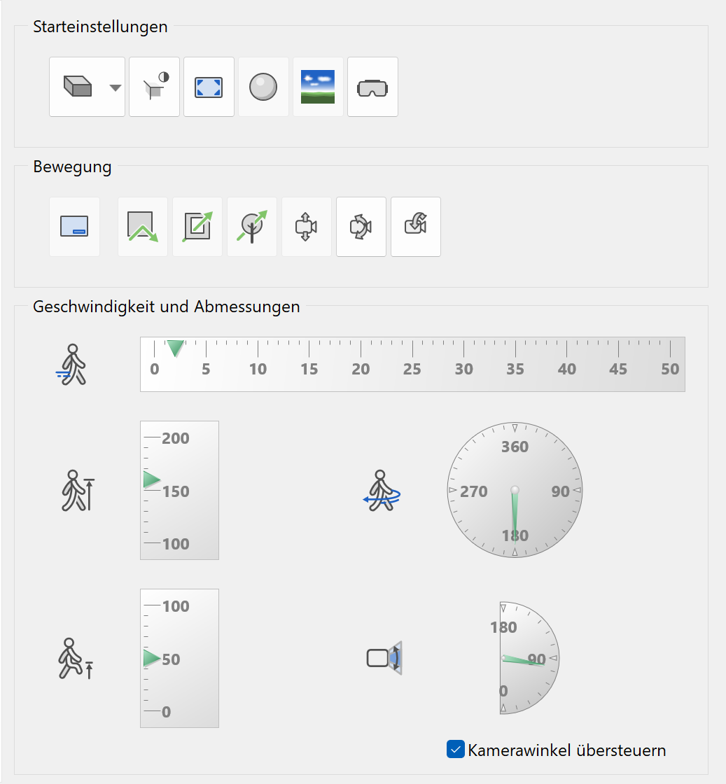 walking-mode-parameter-menu
