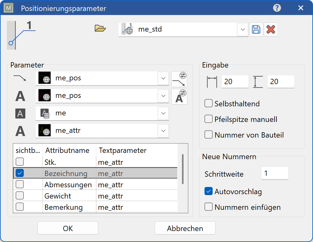 positioning-parameter-menu
