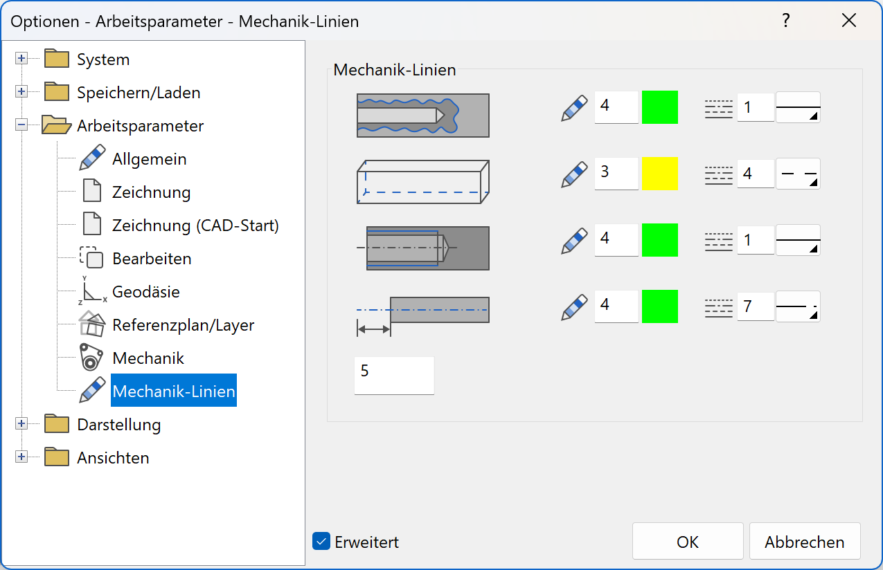 work-parameters-mechanics-lines-menu